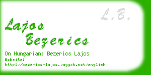 lajos bezerics business card